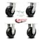 Service Caster 8 Inch Extra Heavy Duty Phenolic Wheel Caster Swivel Locks 2 Rigid SCC, 2PK SCC-KP92S830-PHR-BSL-2-R-2 - alternate 2